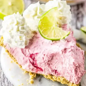 No Churn Strawberry Margarita Pie