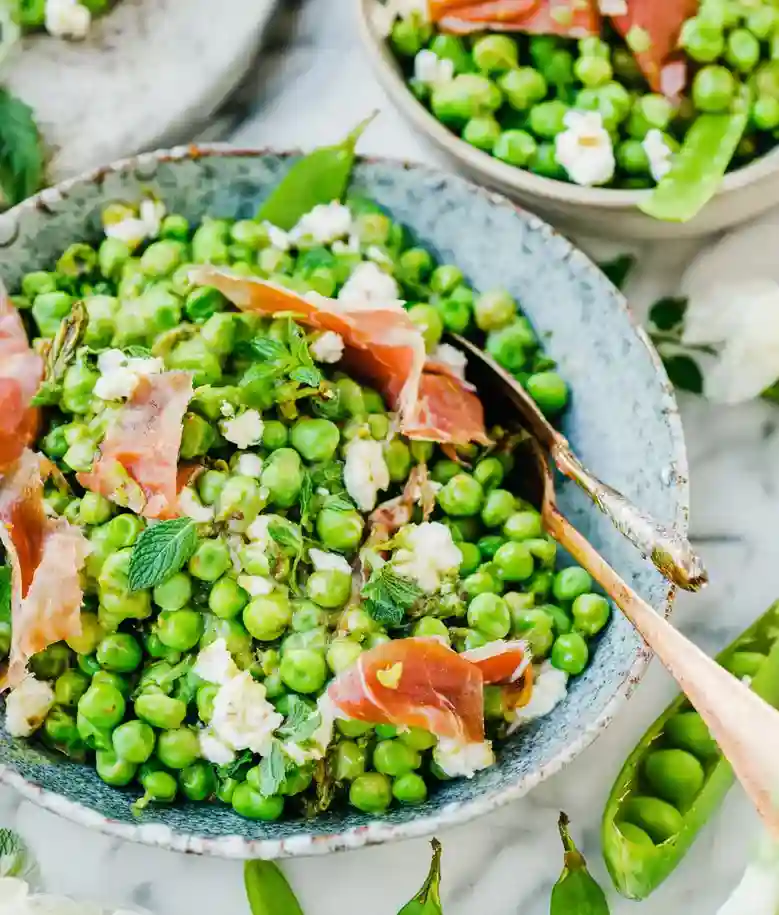 Peas with Prosciutto and Ricotta