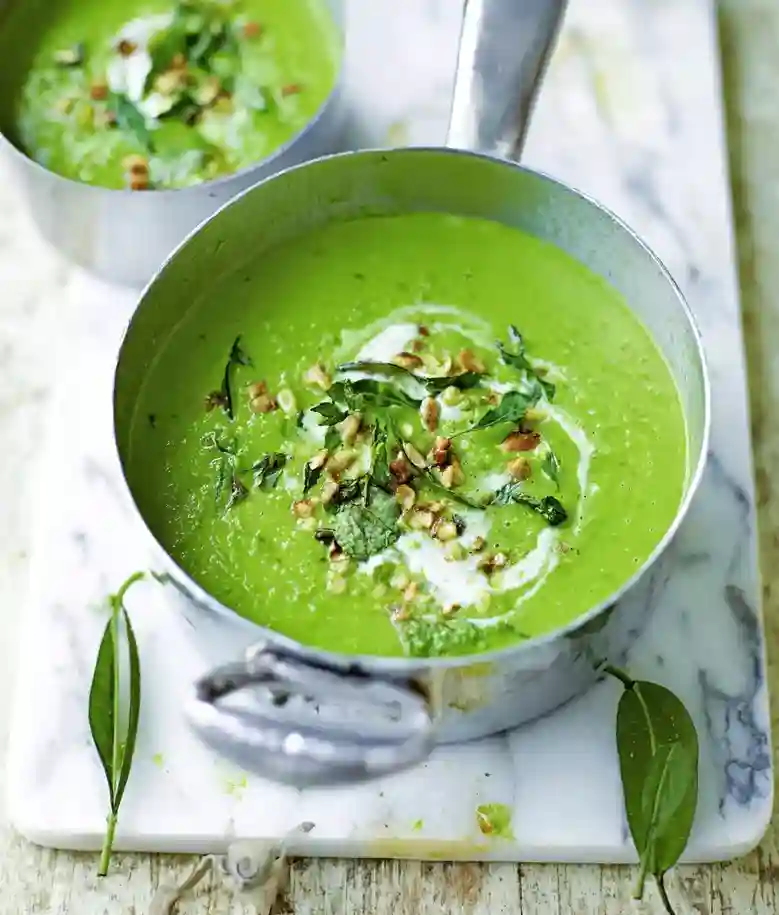 Quick Green Pea Soup With Ham