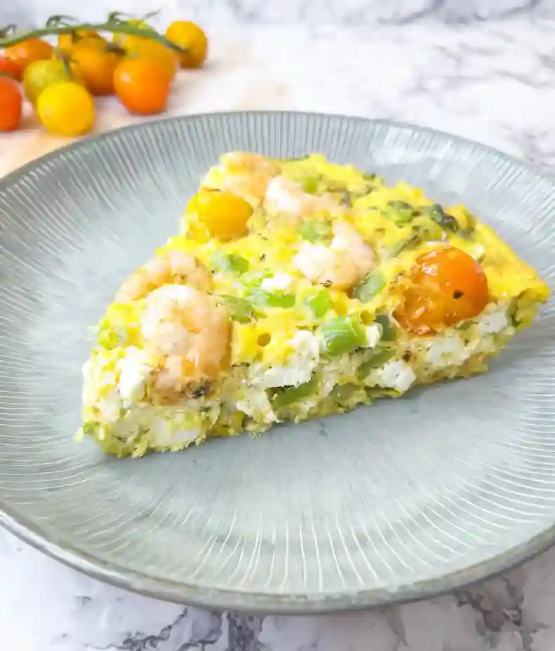 Quick Shrimp and Leek Frittata