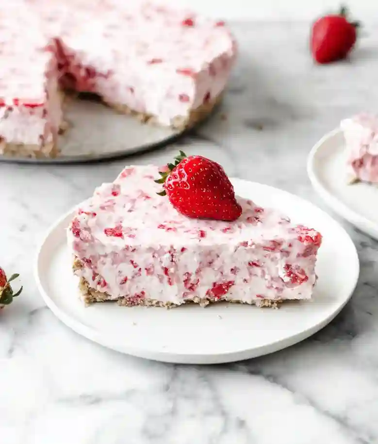 Refreshing Strawberry Icebox Pie