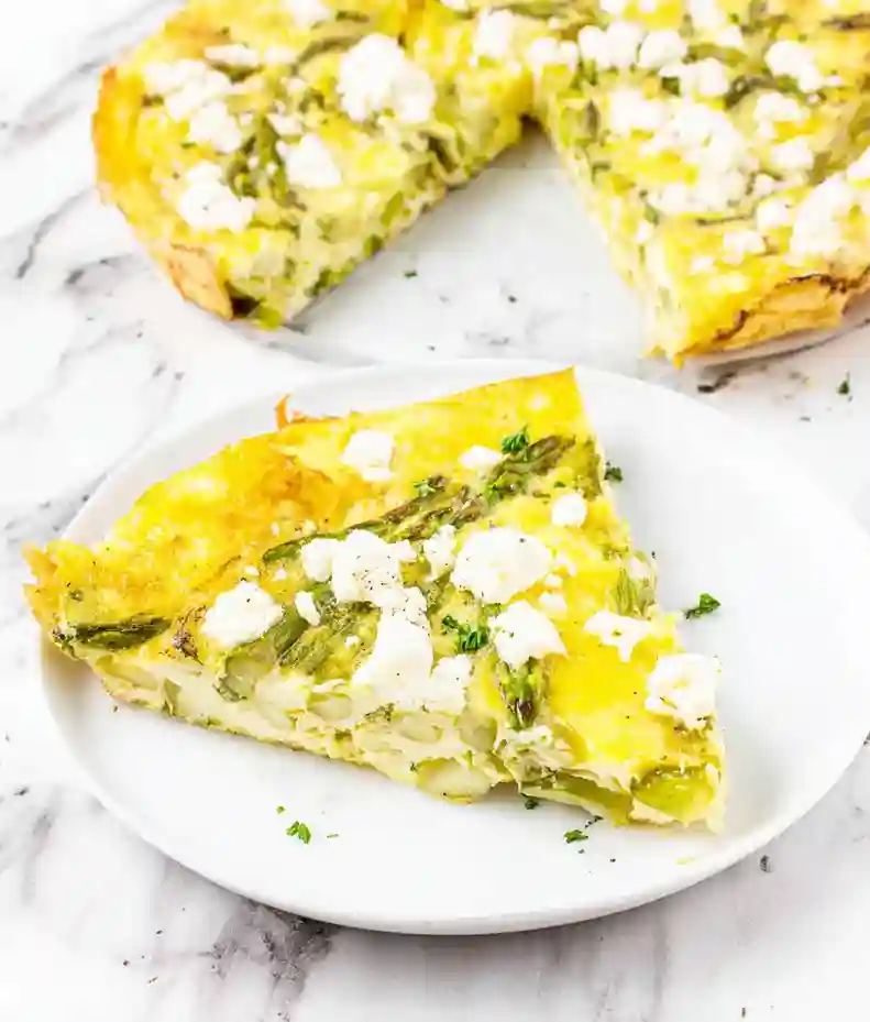 Roasted Asparagus Goat Cheese Frittata