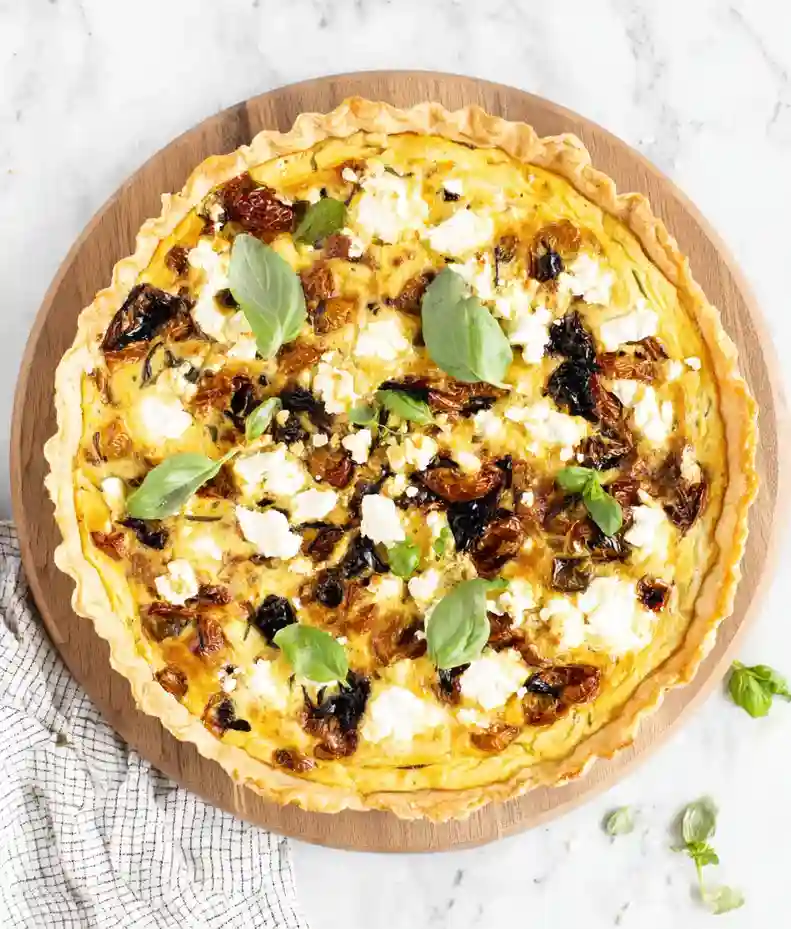 Roasted Tomato Goat Cheese Quiche