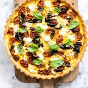 Roasted Tomato Goat Cheese Quiche