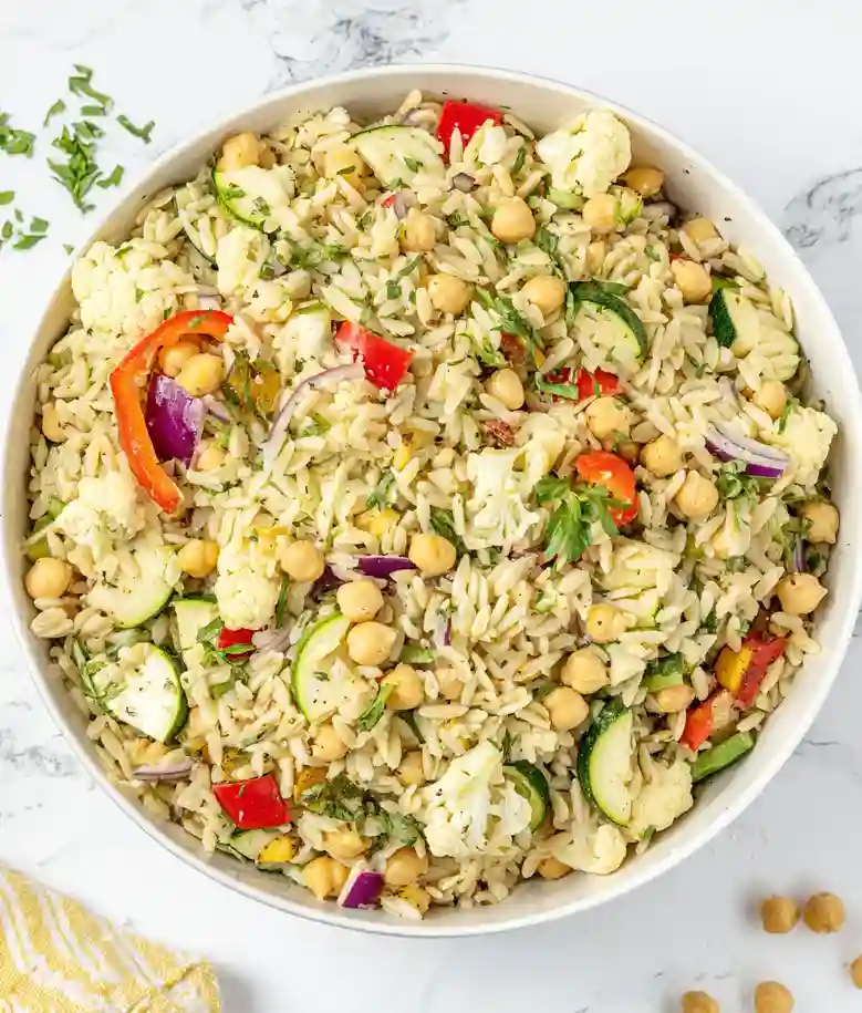 Roasted Vegetable Orzo Pasta Salad