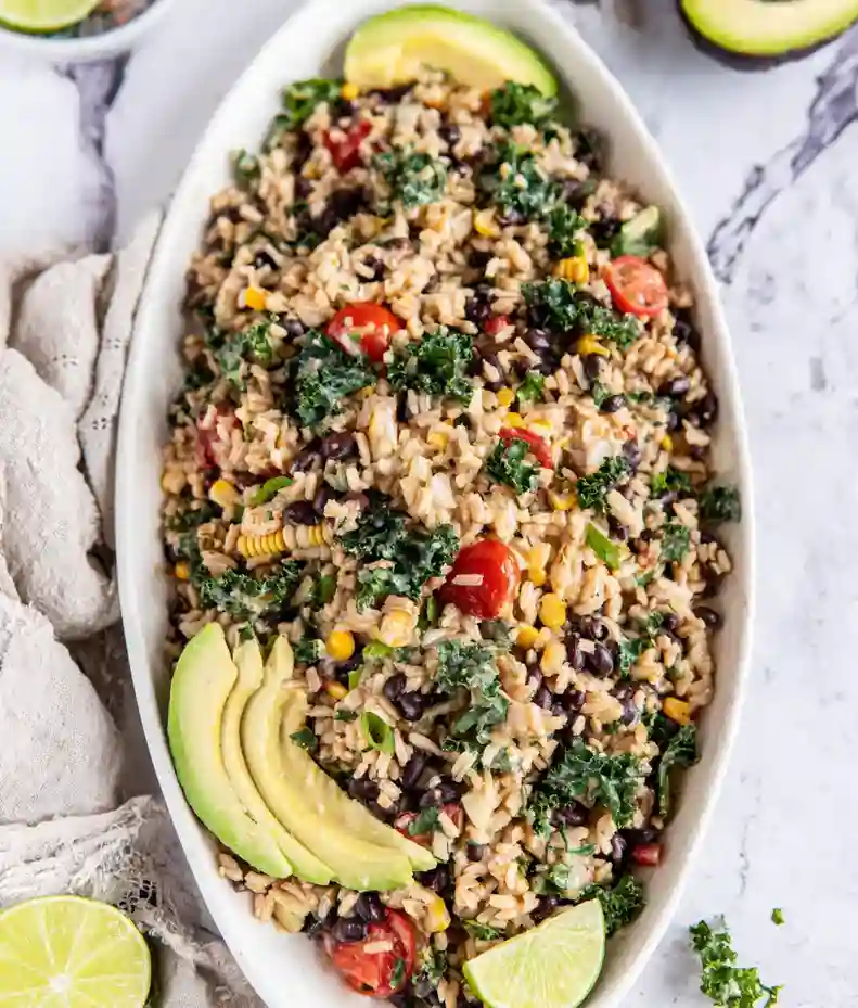 Savory Black Bean Brown Rice Salad