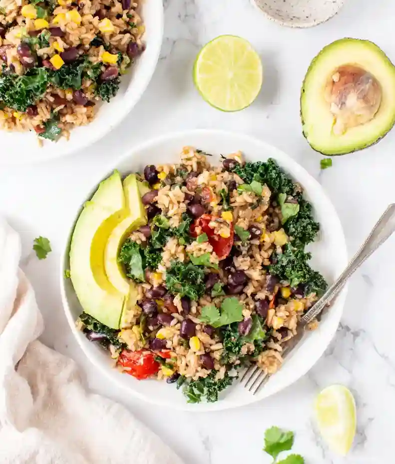 Savory Black Bean Brown Rice Salad