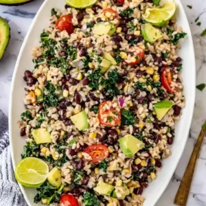 Savory Black Bean Brown Rice Salad