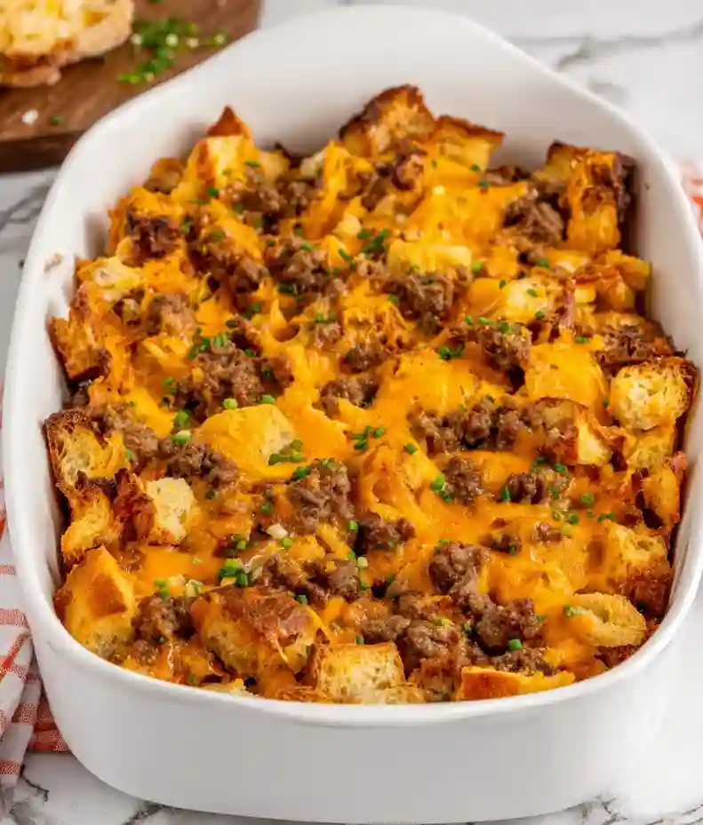 Savory Sausage Croissant Casserole