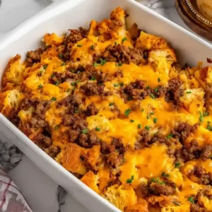 Savory Sausage Croissant Casserole