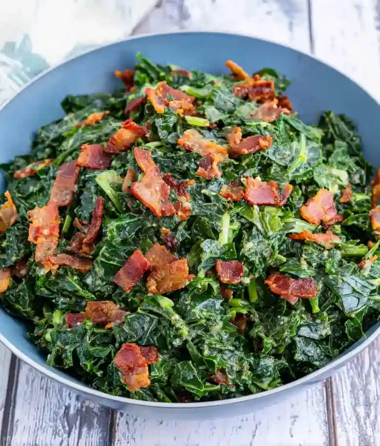 Smoky Mustard Greens with Bacon
