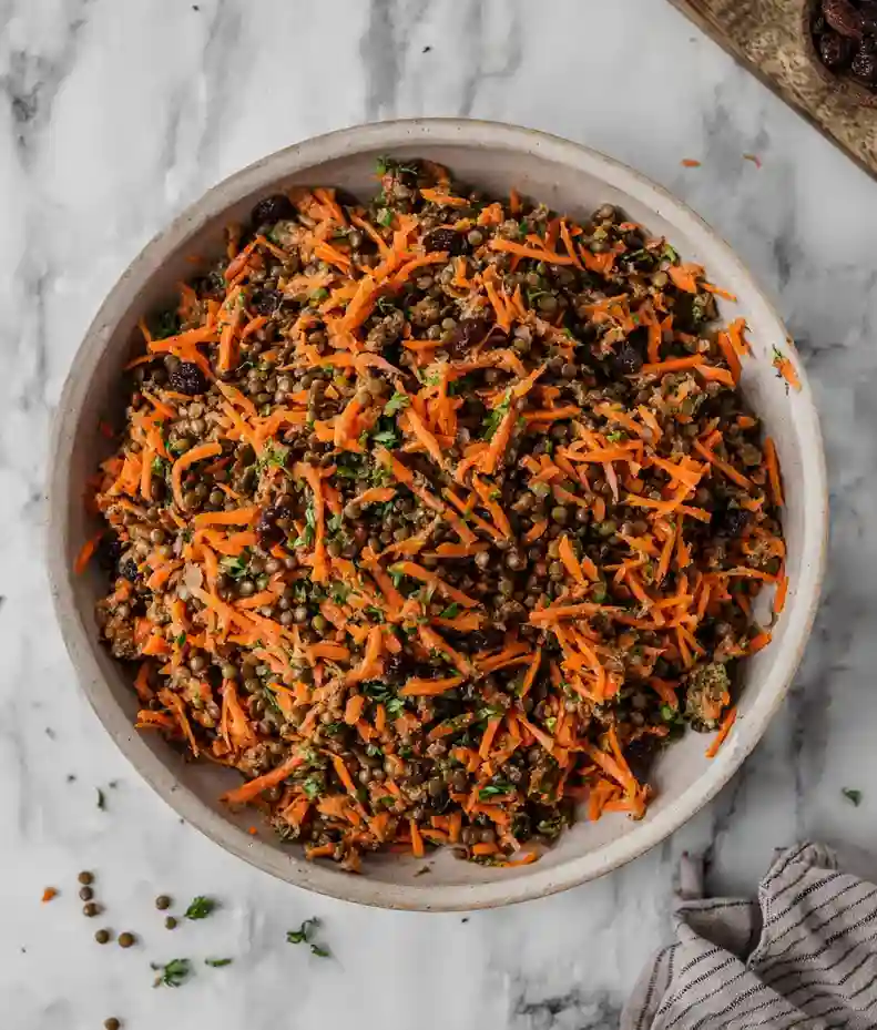 Spiced Carrot Lentil Salad Recipe