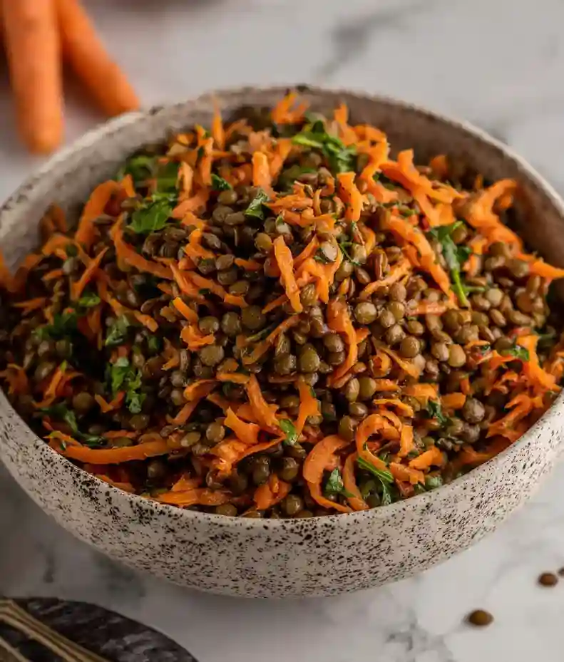 Spiced Carrot Lentil Salad Recipe