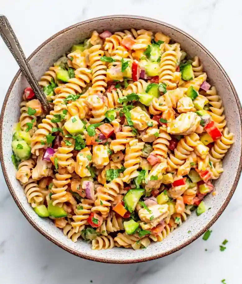 Spicy Buffalo Chicken Pasta Salad