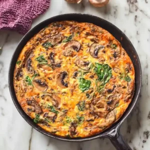 Spinach and Mushroom Sausage Frittata