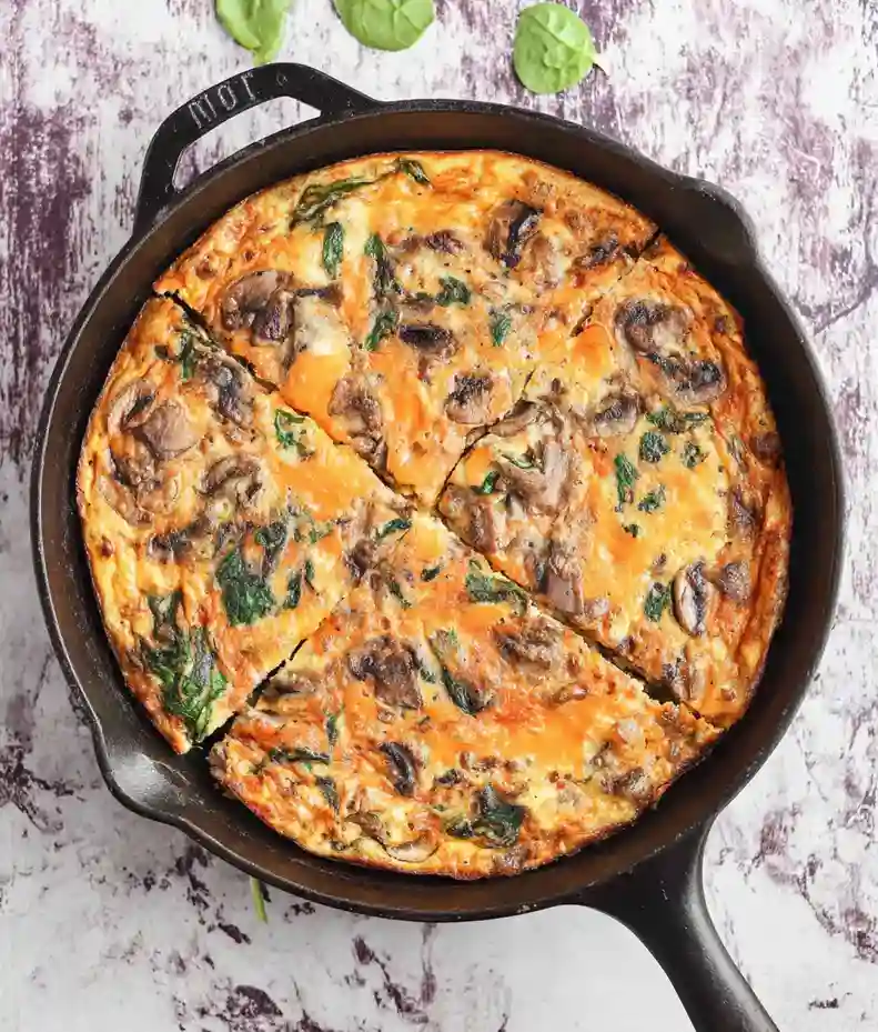 Spinach and Mushroom Sausage Frittata