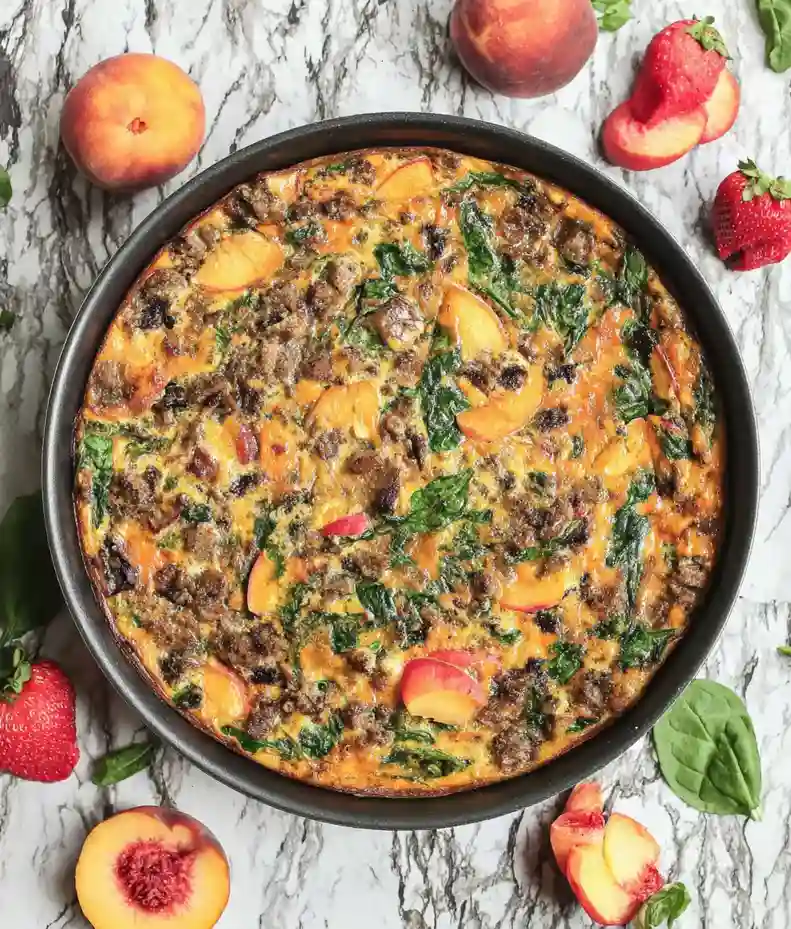 Spinach and Mushroom Sausage Frittata