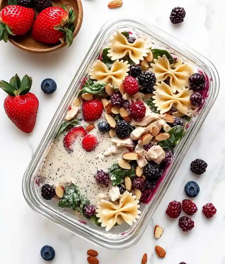Summer Berry Chicken Pasta Salad