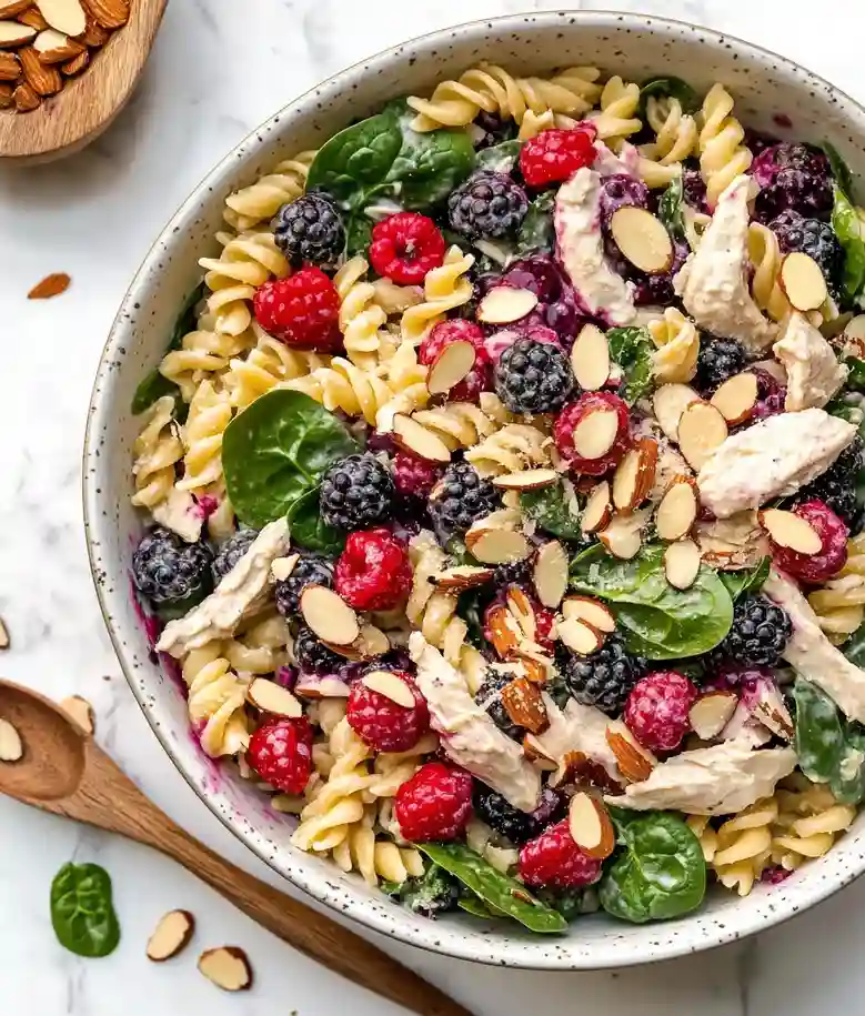 Summer Berry Chicken Pasta Salad