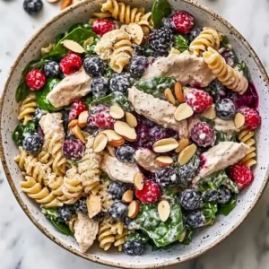 Summer Berry Chicken Pasta Salad