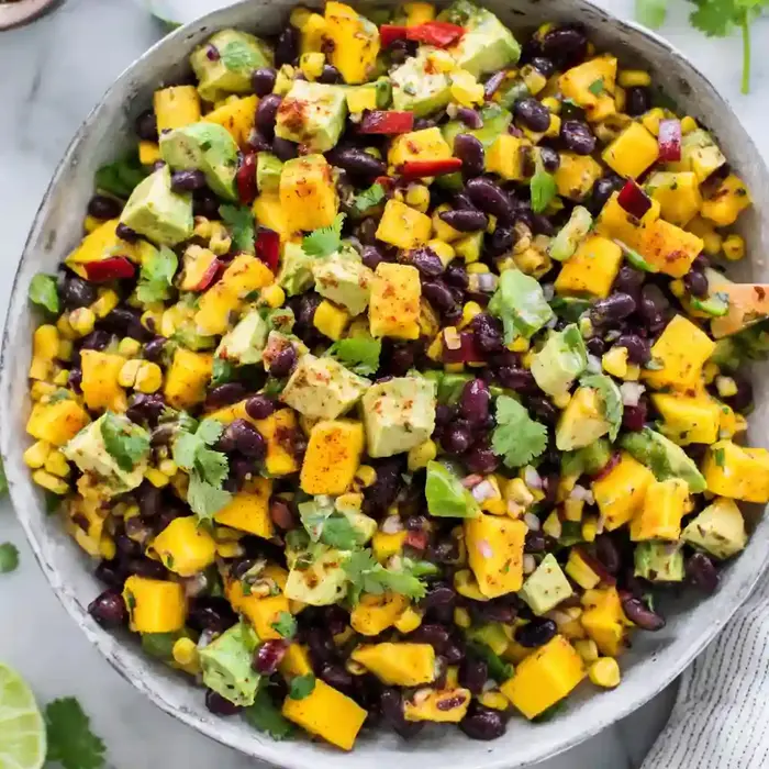 Summer Black Bean Mango Avocado Salad