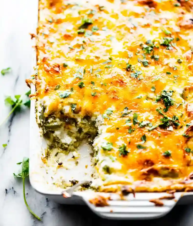 Vegetarian Green Chile Egg Casserole