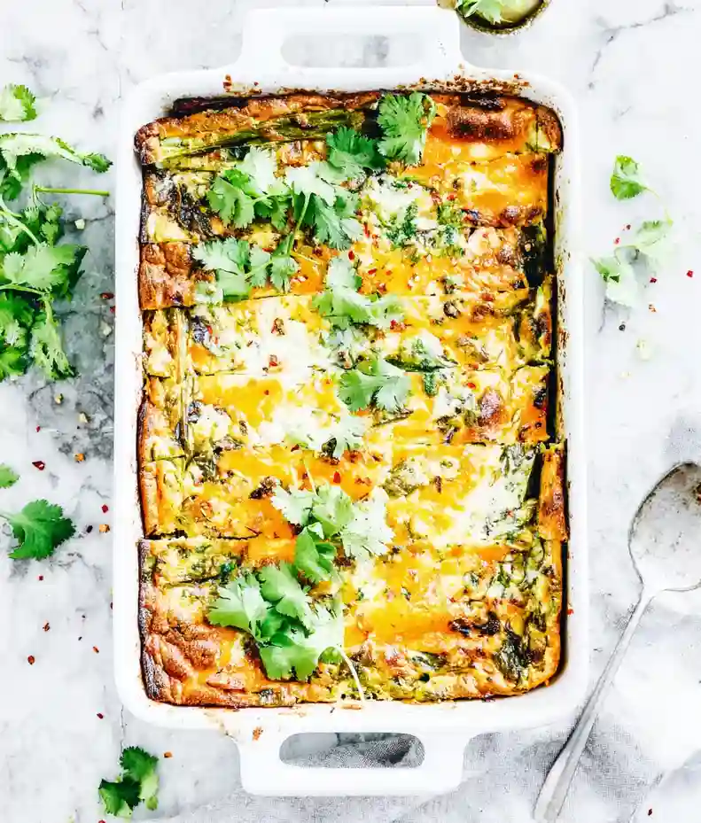 Vegetarian Green Chile Egg Casserole