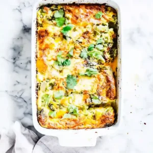 Vegetarian Green Chile Egg Casserole