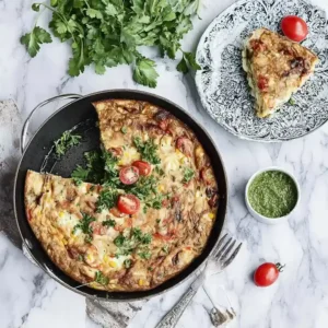 Vegetarian Tomato Corn Frittata