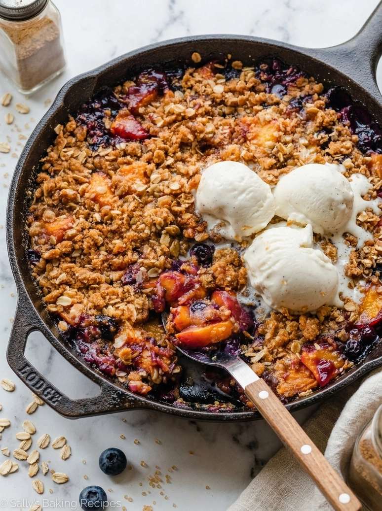 Brown Butter Blueberry Peach Crisp - 1