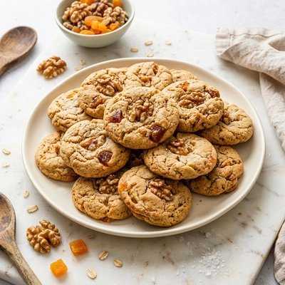 Chewy Apricot Walnut Cookies