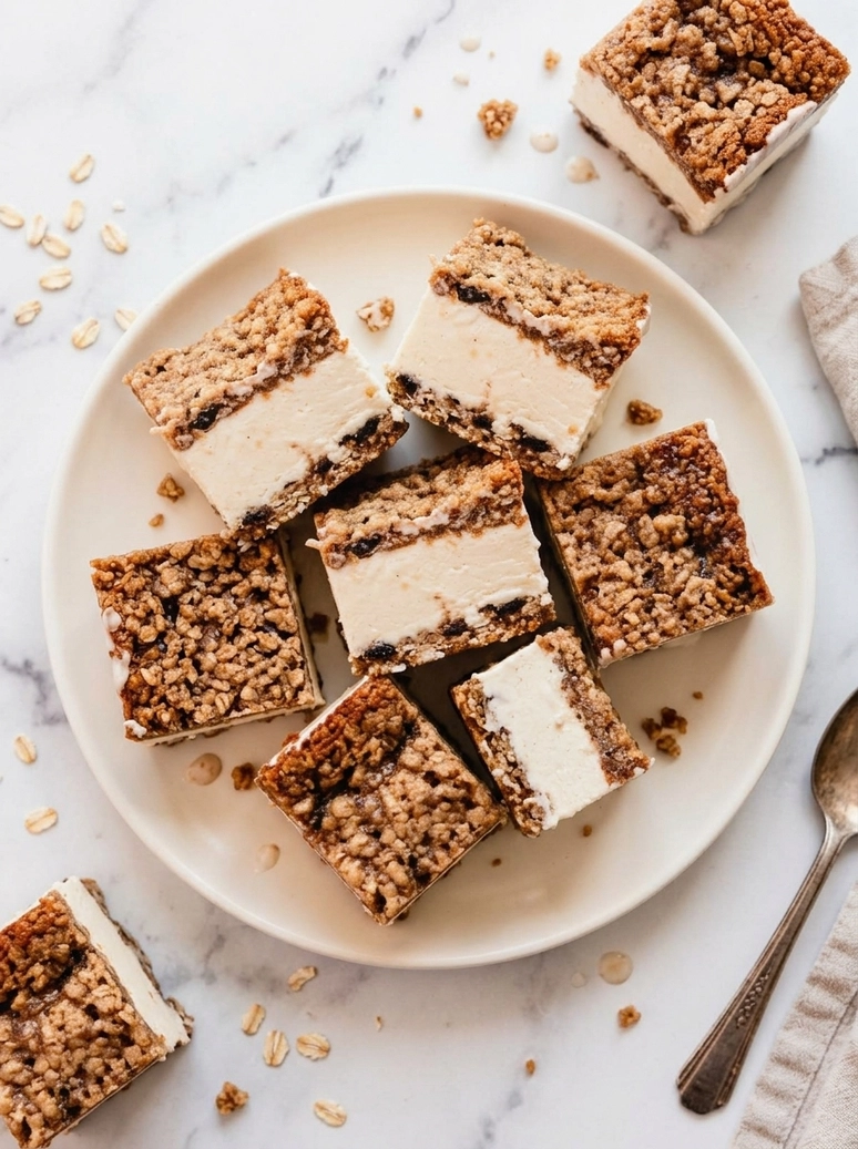Chewy Oatmeal Ice Cream Sandwiches - 1