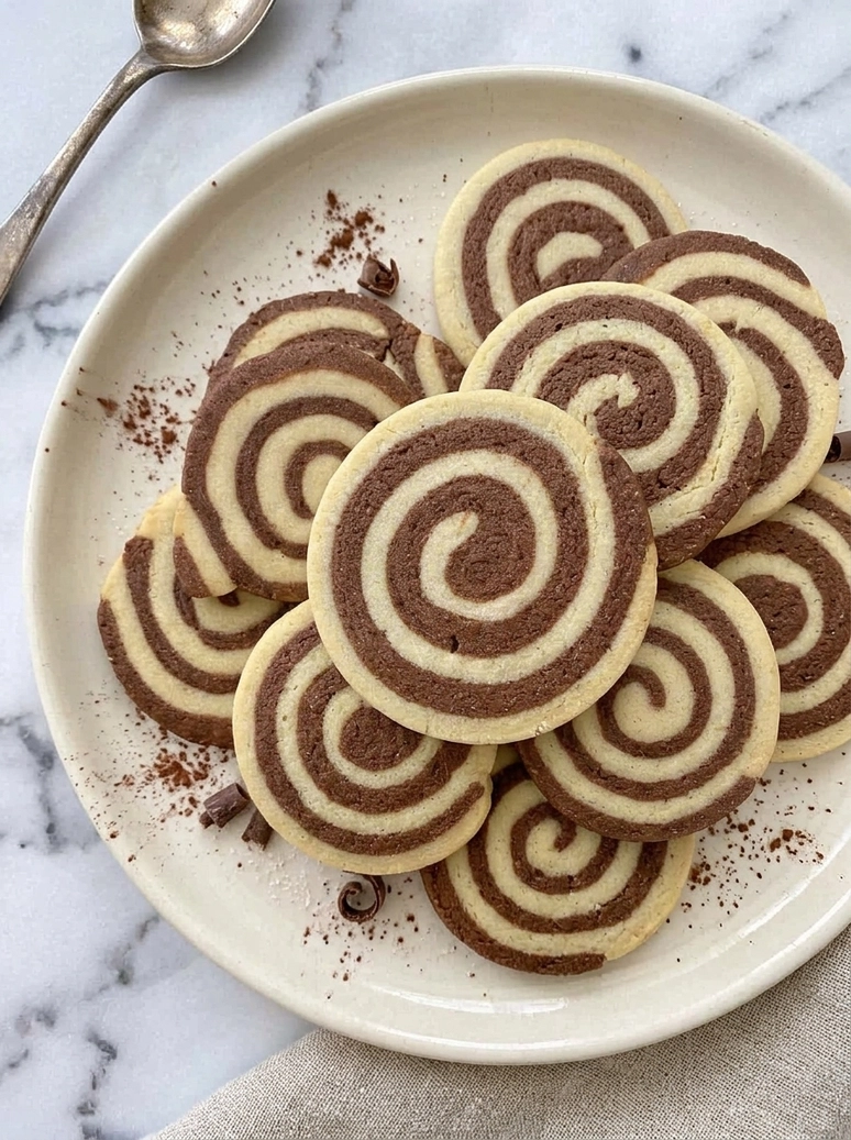 Chocolate Vanilla Pinwheel Cookies - 1