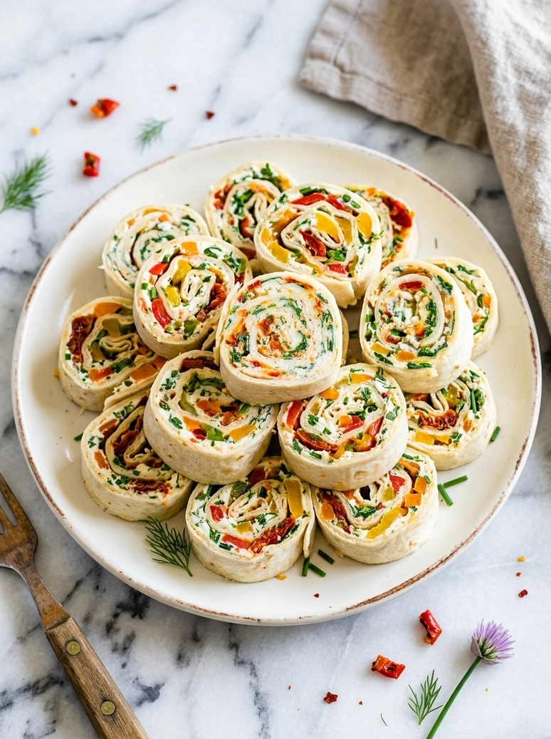 Colorful Easy Pinwheels Appetizer - 2