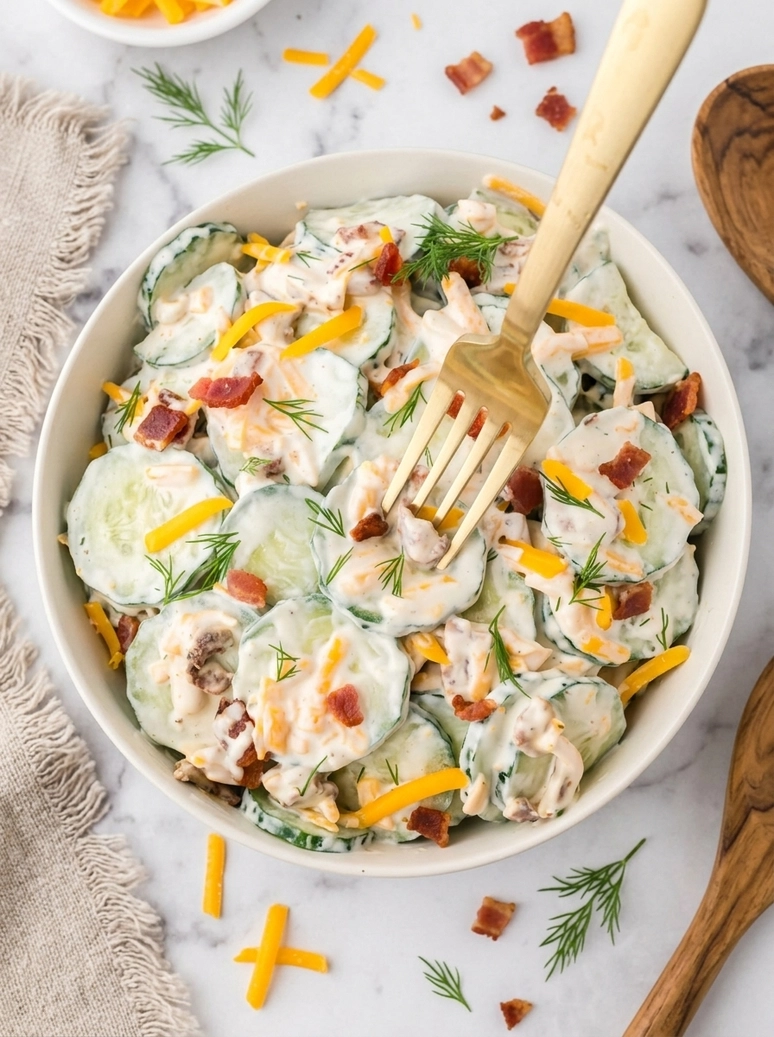 Creamy Crack Cucumber Salad - 2