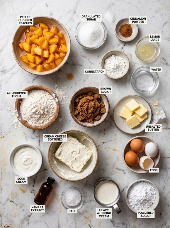 Creamy Peach Cobbler Cheesecake - 1