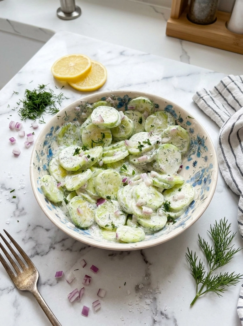 Creamy Polish Cucumber Salad - 2