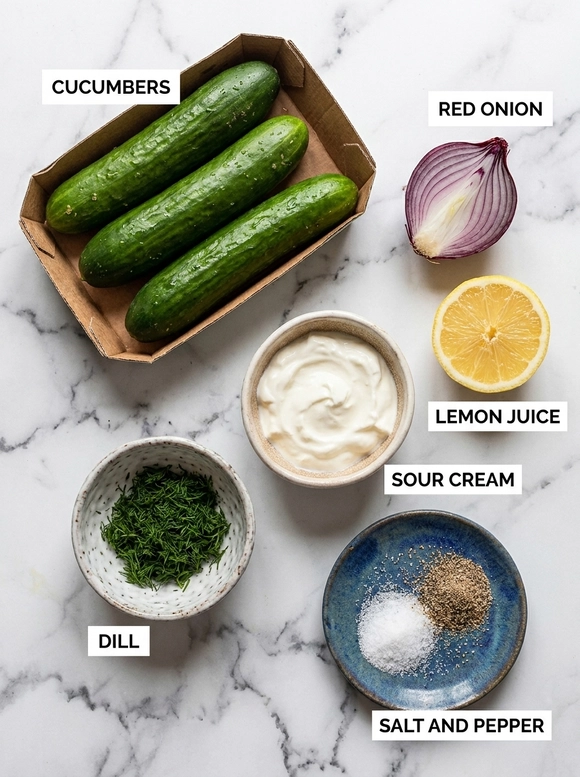 Creamy Polish Cucumber Salad - 1