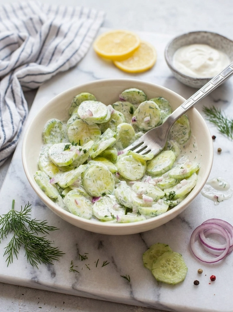 Creamy Polish Cucumber Salad - 1