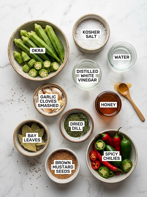 Crisp Spicy Pickled Okra Recipe - 1