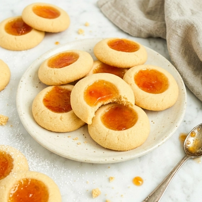 Delicious Apricot Thumbprint Cookies
