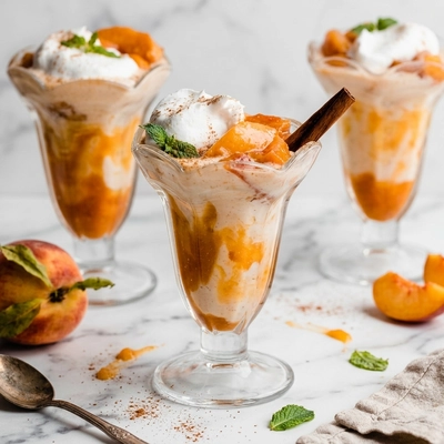 Delicious Homemade Peach Milkshakes
