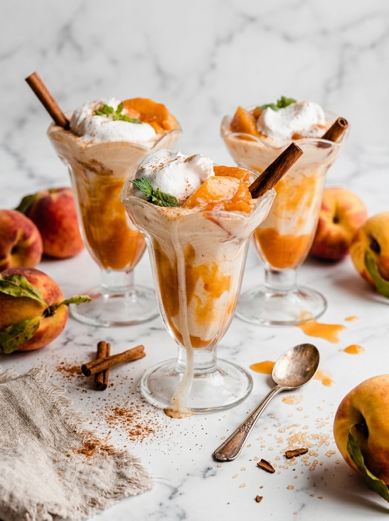Delicious Homemade Peach Milkshakes - 1