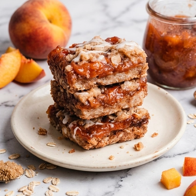 Delicious Peach Cobbler Bars