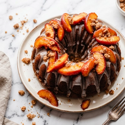 Delicious Peach Cobbler Pound Cake