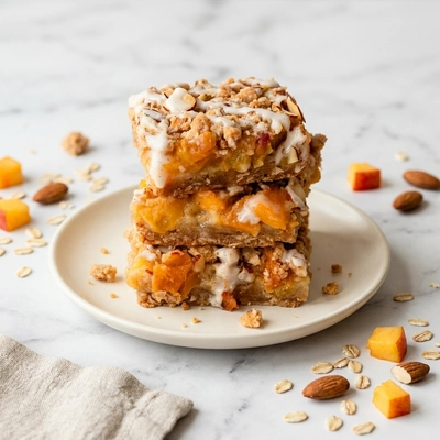 Easier Peach Pie Crumb Bars