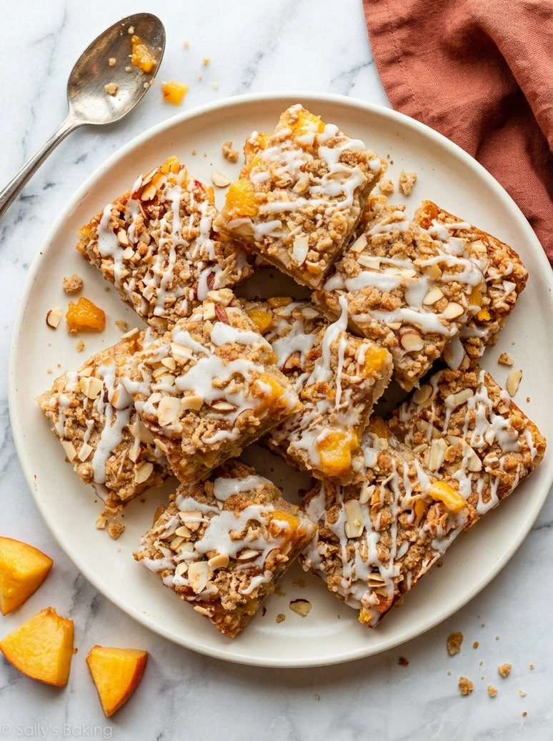 Easier Peach Pie Crumb Bars - 2