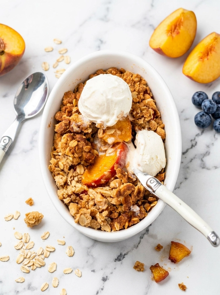 Easy Air Fryer Peach Crisp Recipe - 1