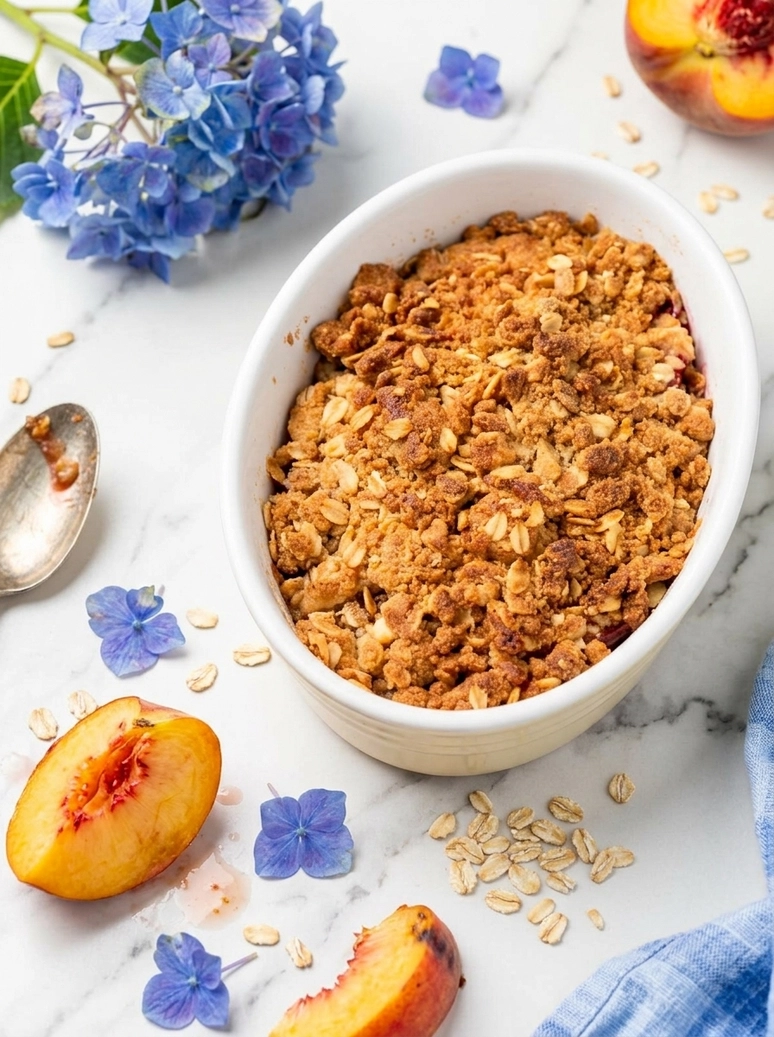Easy Air Fryer Peach Crisp Recipe - 2