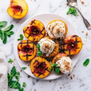 Easy Grilled Peaches Dessert